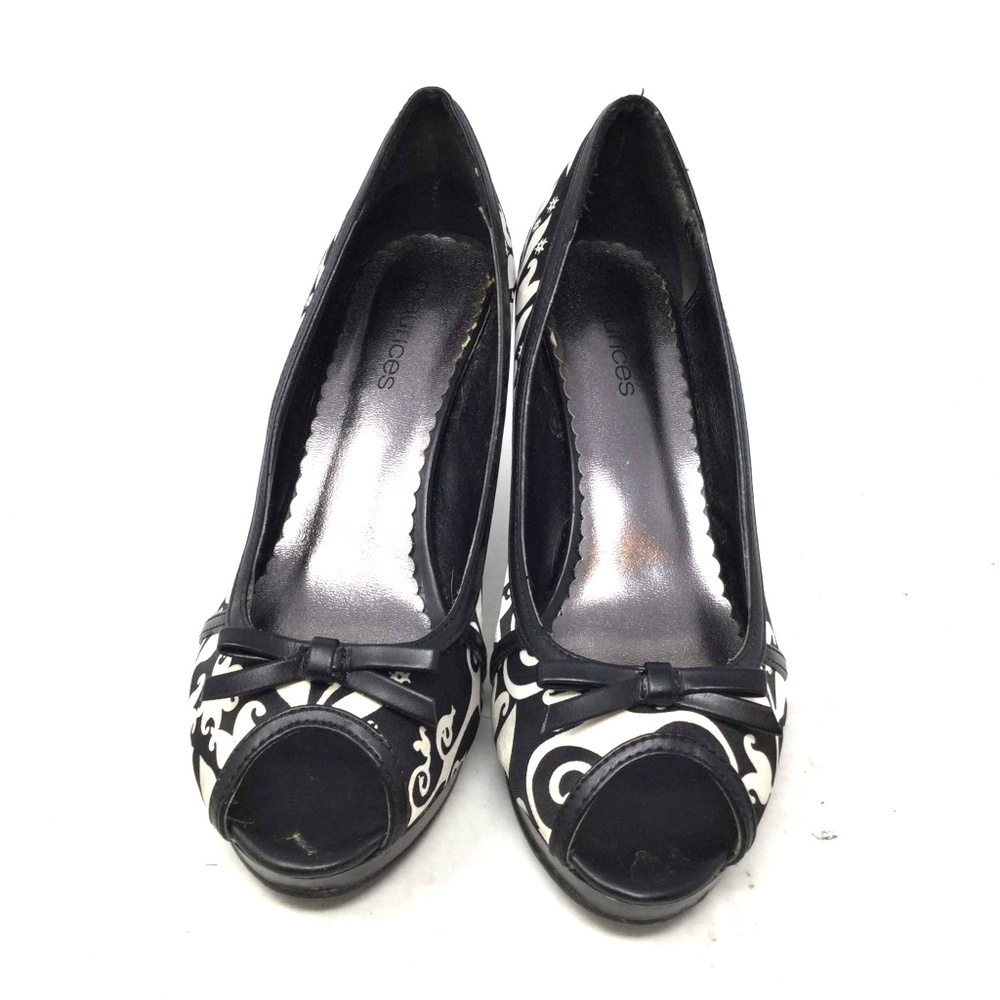 Maurices Women's Shoes Sz Us 9.5 Black White Heels - Picture 4 of 8
